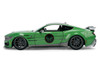 2024 Ford Mustang Dark Horse Green Metallic with Gray Top and Graphic with Doctor Doom Diecast Figure Marvel's Doctor Doom Character Hollywood Rides Series 1/24 Diecast Model Car Jada 36993