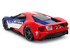 2017 Ford GT Blue and Red with White Stripes with Michelin Man Diecast Figure Michelin Tires Hollywood Rides Series 1/24 Diecast Model Car Jada 37628