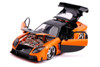 Han's Mazda RX-7 RHD Right Hand Drive Orange and Black The Fast and the Furious: Tokyo Drift 2006 Movie 25 Years of Fast & Furious Series 1/24 Diecast Model Car Jada 30732-25TH