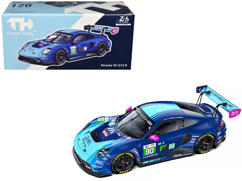 Porsche 911 GT3 R 992 #90 Antares Au - Klaus Bachler - Loek Hartog Manthey 24 Hours of Le Mans 2024 1/64 Diecast Model Car Trends Hobby 241084-I