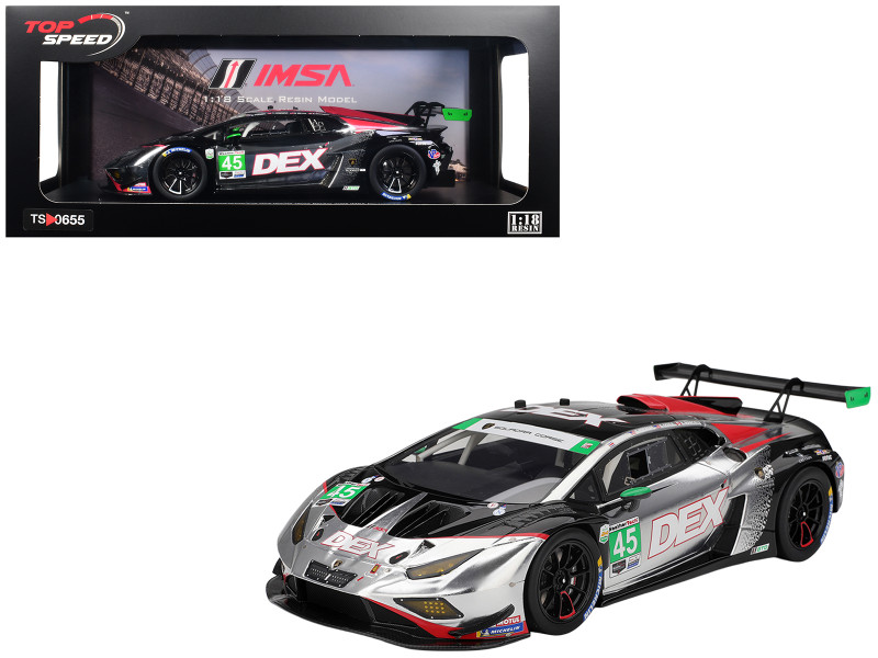 Lamborghini Huracan GT3 EVO2 #45 Graham Doyle - Danny Formal - Trent Hindman - Kyle Marcelli Wayne Taylor Racing IMSA 24 Hours of Daytona 2025 1/18 Model Car Top Speed TS0655