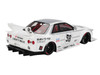 Nissan Skyline GT-R R32 RHD Right Hand Drive #58 LBWK - Kaido Works White with Gray Stripes and Graphics Tokyo Auto Salon TAS 2025 1/18 Model Car Top Speed TS0695