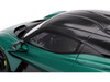 Aston Martin Valhalla Podium Green Metallic with Carbon Top 1/18 Model Car Top Speed TS0710