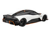 Aston Martin Valhalla Lunar White with Black Top and Orange Accents 1/18 Model Car Top Speed TS0711