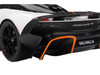 Aston Martin Valhalla Lunar White with Black Top and Orange Accents 1/18 Model Car Top Speed TS0711