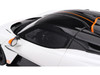 Aston Martin Valhalla Lunar White with Black Top and Orange Accents 1/18 Model Car Top Speed TS0711