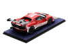 Ferrari 296 GT3 Challenge #32 Launch Version Red with White Stripes with Acrylic Display Case 1/18 Model Car LookSmart LS18RC027