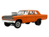 1965 Dodge Coronet AWB Go Man Go Go Mango Orange with Black Hood Limited Edition to 300 pieces Worldwide 1/18 Diecast Model Car ACME A1806514