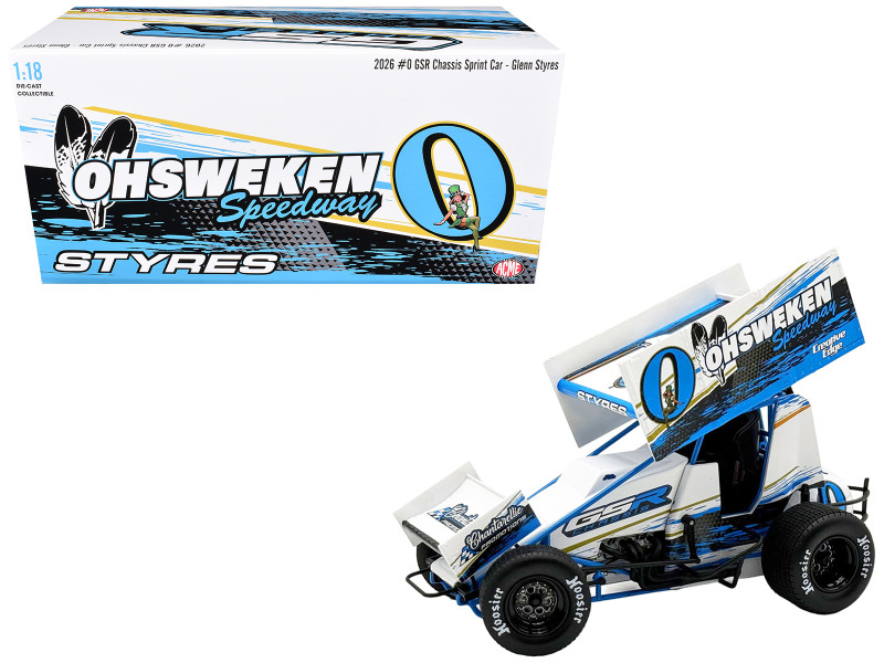 Winged Sprint Car #0 Glenn Styres GSR Chassis - Ohsweken Speedway 2026 1/18 Diecast Model Car ACME A1826013