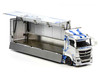 Mitsubishi Fuso Super Great Transporter RHD Right Hand Drive LB-Trucks - Gunmatsusyo Silver Metallic with Blue Graphics Tokyo Auto Salon TAS 2026 Exclusive 1/64 Diecast Model GCD KS-073-635