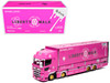 Hino 700 Transporter RHD Right Hand Drive LB-Trucks - Kayano_Distr. Pink Metallic with Graphics 1/64 Diecast Model GCD KS-093-738