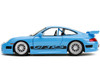 Porsche 911 GT3 RS Light Blue Black Accents Fast & Furious Movie 1/24 Diecast Model Car Jada 33667