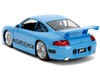 Porsche 911 GT3 RS Light Blue Black Accents Fast & Furious Movie 1/24 Diecast Model Car Jada 33667