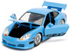 Porsche 911 GT3 RS Light Blue Black Accents Fast & Furious Movie 1/24 Diecast Model Car Jada 33667