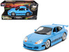 Porsche 911 GT3 RS Light Blue Black Accents Fast & Furious Movie 1/24 Diecast Model Car Jada 33667