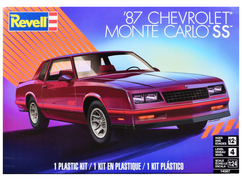 Level 4 Model Kit 1987 Chevrolet Monte Carlo SS 1/24 Scale Model Revell 14587