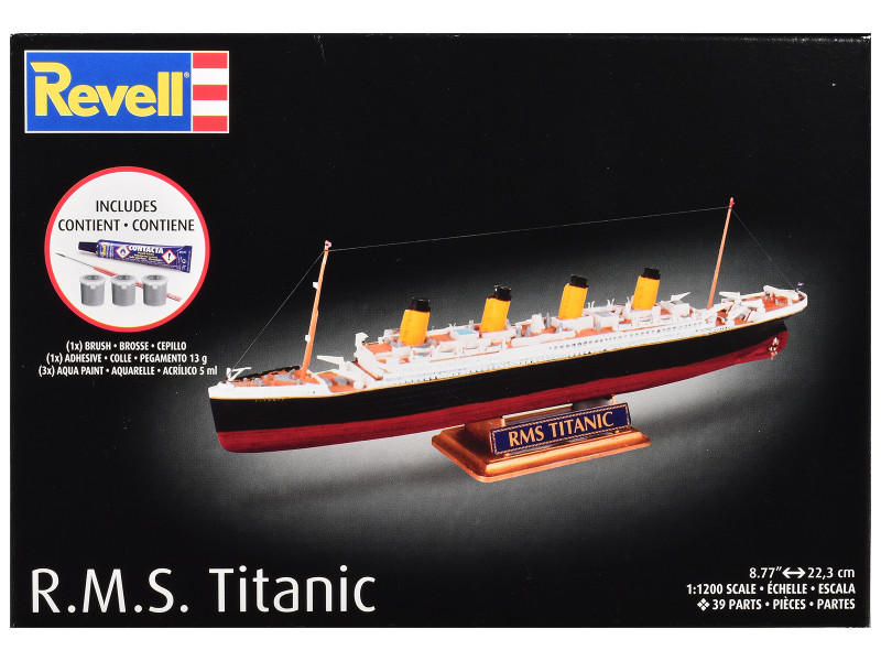 Level 4 Model Kit R.M.S. Titanic All-Included Kit 1/1200 Scale Model Revell 75804