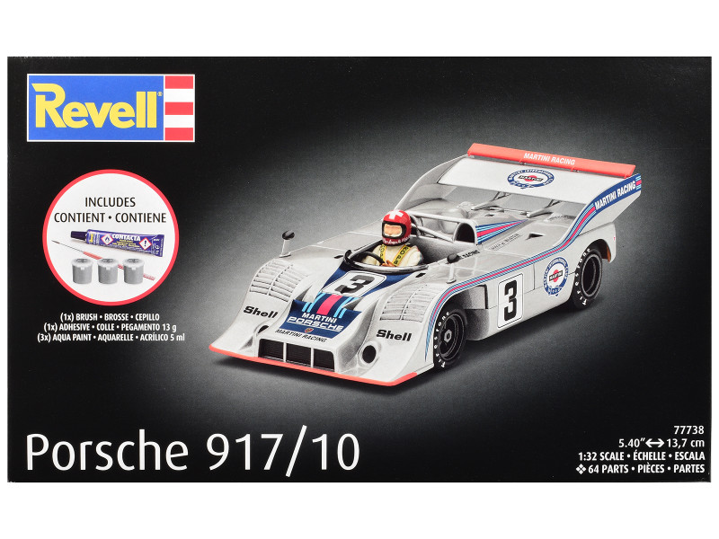 Level 4 Model Kit Porsche 917/10 All-Included Kit 1/32 Scale Model Revell 77738