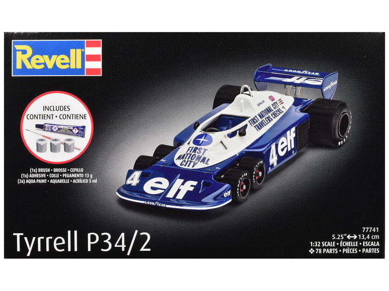 Level 5 Model Kit Tyrrell P34/2 All-Included Kit 1/32 Scale Model Revell 77741