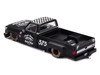 Chevrolet Silverado Dually Pickup Truck Hot Rod V1 Matt Black with Checkered Top and Graphics Designed by Jun Imai Kaido House Special 1/64 Diecast Model Car Mini GT KHMG236