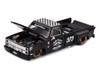 Chevrolet Silverado Dually Pickup Truck Hot Rod V1 Matt Black with Checkered Top and Graphics Designed by Jun Imai Kaido House Special 1/64 Diecast Model Car Mini GT KHMG236