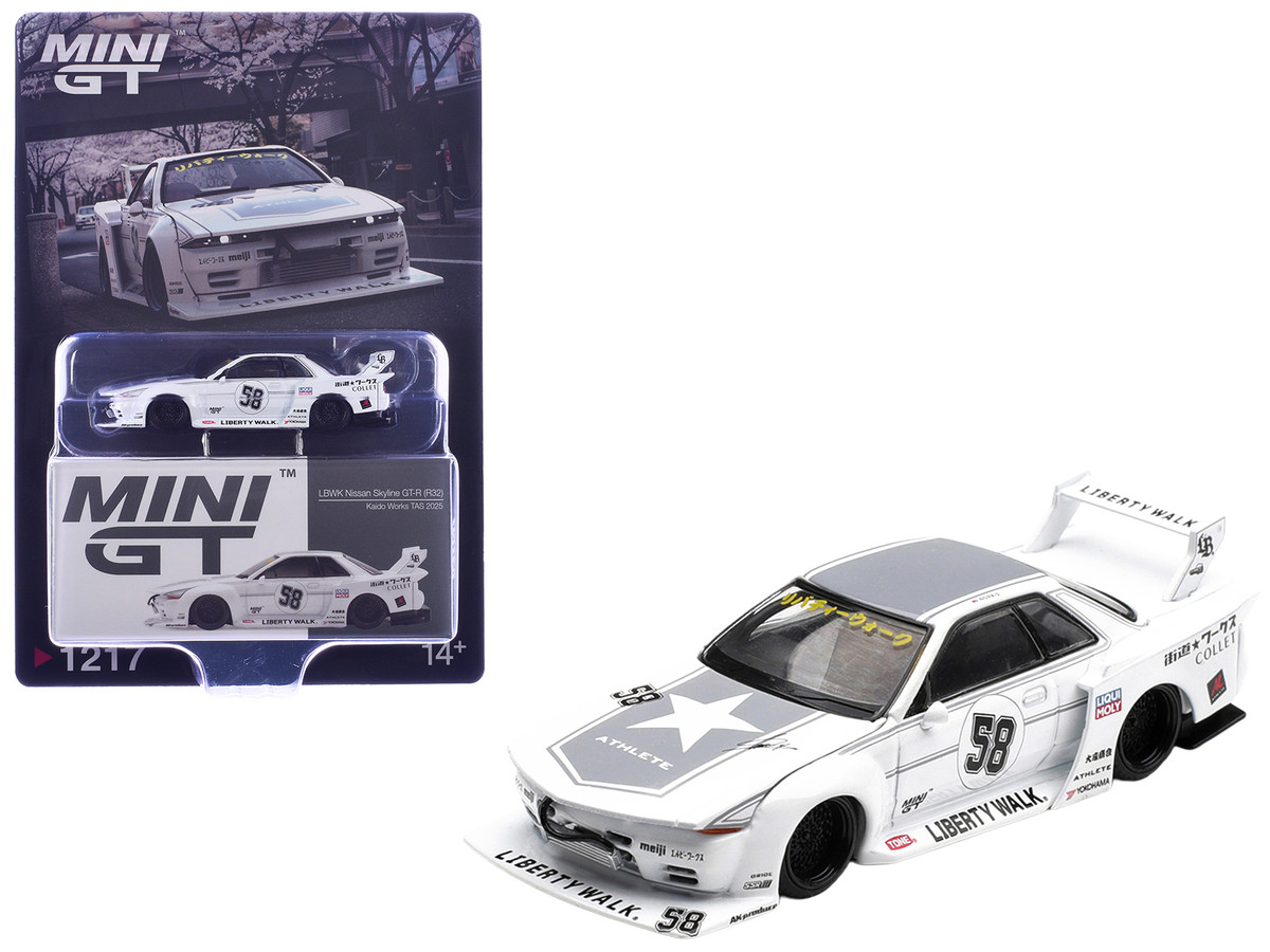 Nissan Skyline GT R R32 RHD Right Hand Drive #58 Kaido Works White