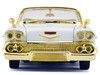 1958 Chevrolet Impala White Metallic with Gold Accents Luxe Legends Series 1/24 Diecast Model Car Motormax 79222W