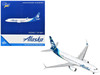 Boeing 737-800 Commercial Aircraft Alaska Airlines N517AS White with Blue Tail 1/400 Diecast Model Airplane GeminiJets GJASA2418