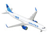 Airbus A321neo Commercial Aircraft United Airlines 100 Years N44550 White with Blue Tail 1/400 Diecast Model Airplane GeminiJets GJUAL2424