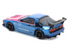 Mazda RX7 FC3S RE Amemiya RHD Right Hand Drive Blue Chrome with Pink Hood Street 7 Chrome 1/64 Diecast Model Car Pop Race PR640592