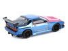 Mazda RX7 FC3S RE Amemiya RHD Right Hand Drive Blue Chrome with Pink Hood Street 7 Chrome 1/64 Diecast Model Car Pop Race PR640592