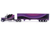 Peterbilt 379 Truck with Sleeper and Dry Goods Trailer Night Moves Black with Graphics J1 Diecast Series 1/64 Diecast Model IXO Models IAPR1026