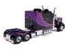 Peterbilt 379 Truck with Sleeper and Dry Goods Trailer Night Moves Black with Graphics J1 Diecast Series 1/64 Diecast Model IXO Models IAPR1026