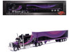Peterbilt 379 Truck with Sleeper and Dry Goods Trailer Night Moves Black with Graphics J1 Diecast Series 1/64 Diecast Model IXO Models IAPR1026