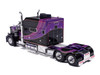 Peterbilt 379 Truck with Sleeper and Dry Goods Trailer Night Moves Black with Graphics J1 Diecast Series 1/64 Diecast Model IXO Models IAPR1026
