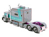 Peterbilt 379 Truck with Sleeper and Dry Goods Trailer TransAmerica Gray with Seafoam Green Graphics J1 Diecast Series 1/64 Diecast Model IXO Models IAPR1027