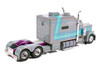 Peterbilt 379 Truck with Sleeper and Dry Goods Trailer TransAmerica Gray with Seafoam Green Graphics J1 Diecast Series 1/64 Diecast Model IXO Models IAPR1027