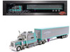 Peterbilt 379 Truck with Sleeper and Dry Goods Trailer TransAmerica Gray with Seafoam Green Graphics J1 Diecast Series 1/64 Diecast Model IXO Models IAPR1027