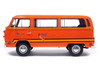 1978 Volkswagen Type 2 Bus Elektrotransporter Orange with Yellow Stripes 1/18 Diecast Model IXO Models U18RDC004