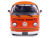 1978 Volkswagen Type 2 Bus Elektrotransporter Orange with Yellow Stripes 1/18 Diecast Model IXO Models U18RDC004