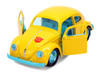 Volkswagen Beetle Bumblebee Yellow with Blue Interior Transformers - Energon Surge Hollywood Rides Series 1/32 Diecast Car Model Jada 37727