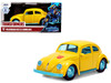 Volkswagen Beetle Bumblebee Yellow with Blue Interior Transformers - Energon Surge Hollywood Rides Series 1/32 Diecast Car Model Jada 37727