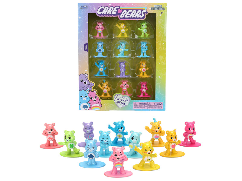 Set of 12 Diecast Figures Care Bears Franchise Nano Metalfigs Series Diecast Models Jada 37100
