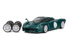 Pagani Huayra Codalunga Green with Sunroof and Extra Wheels 1/64 Diecast Model Car CM Model CM64-CODALUNGA-05