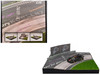 Nurburgring Diorama Set with Pagani Zonda Revolucion Carbon with Red and Gold Stripes and Extra Wheels 1/64 Diecast Model Car CM Model CM64-DIORAMASET-01