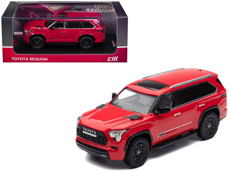 2024 Toyota Sequoia Solar Red 1/64 Diecast Model Car CM Model CM64-SEQUOIA-05