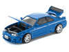 GT-R R33 400R RHD Right Hand Drive Champion Blue with White Stripes Enigma Exclusive Edition 1/64 Die Cast Model Car Pop Race PR64-PRE019