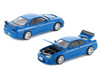 GT-R R33 400R RHD Right Hand Drive Champion Blue with White Stripes Enigma Exclusive Edition 1/64 Die Cast Model Car Pop Race PR64-PRE019