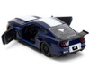 2016 Ford Mustang GT Dark Blue Metallic with White Stripe F9 2021 Movie 25 Years of Fast & Furious Series 1/32 Diecast Model Car Jada 34447-25TH