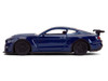 2016 Ford Mustang GT Dark Blue Metallic with White Stripe F9 2021 Movie 25 Years of Fast & Furious Series 1/32 Diecast Model Car Jada 34447-25TH